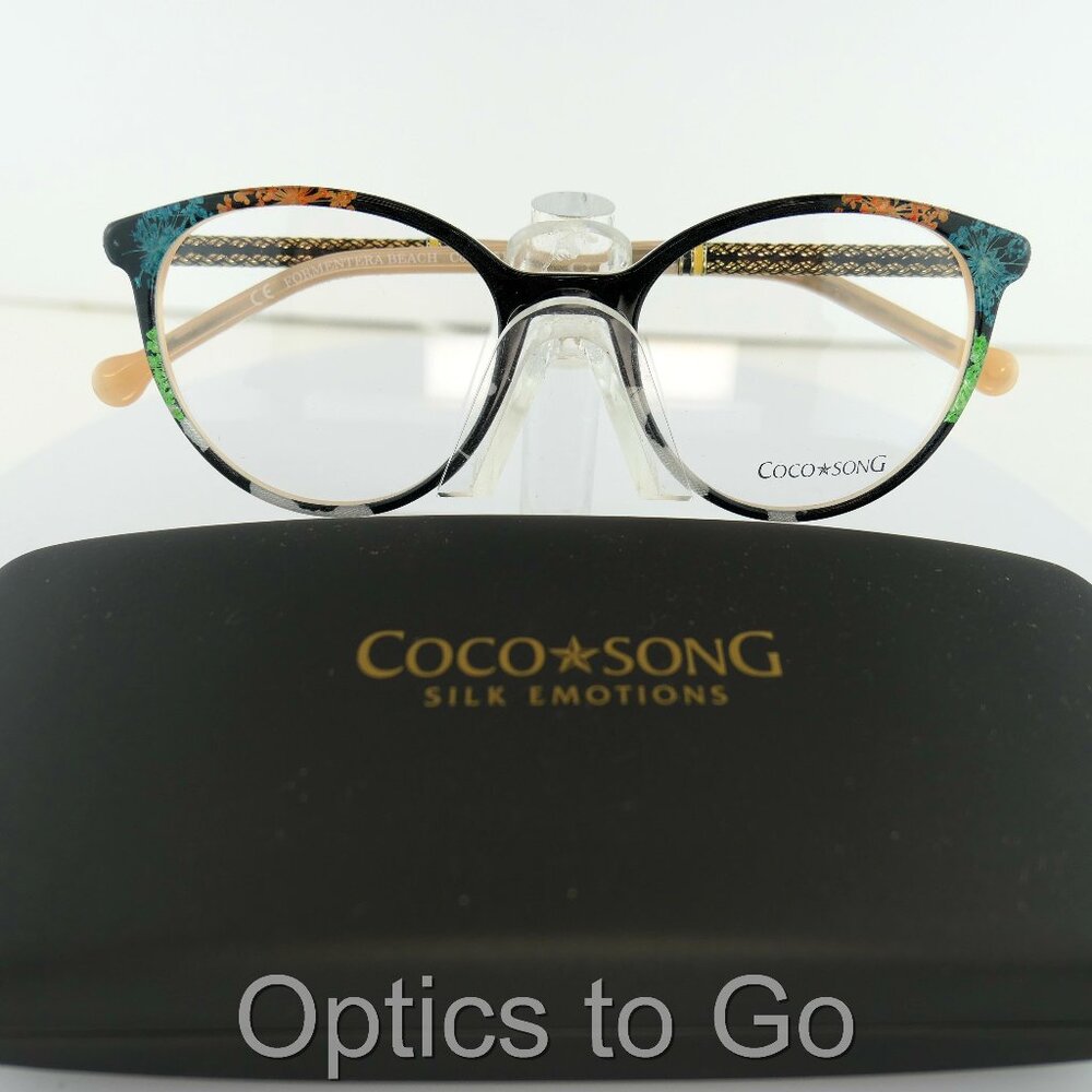 COCO SONG CV 212 (C:01) BLACK / TEAL 51-18-140 EYEGLASS FRAMES